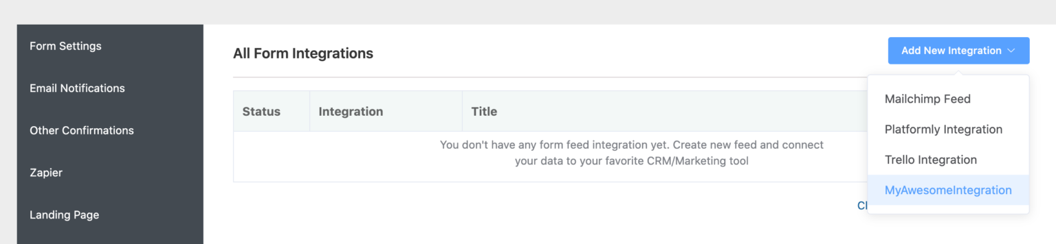 Fluent Custom Integration Modules